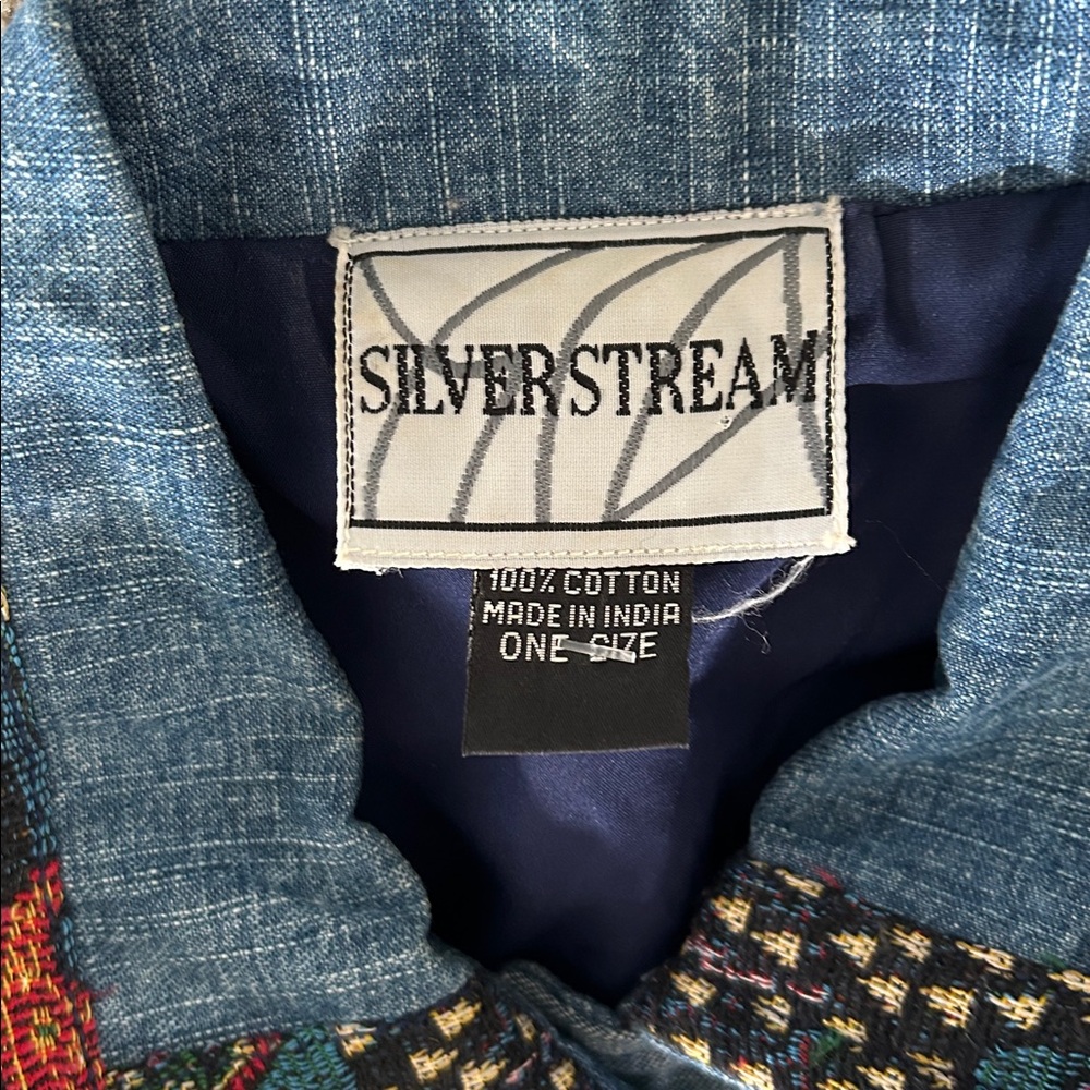 Embroidered Patchwork Denim Jacket In Multicolor - image 2